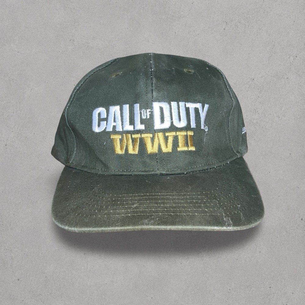 Call of Duty WWII Sledgehammer Games Snapback Hat Olive Green OSFA Cap